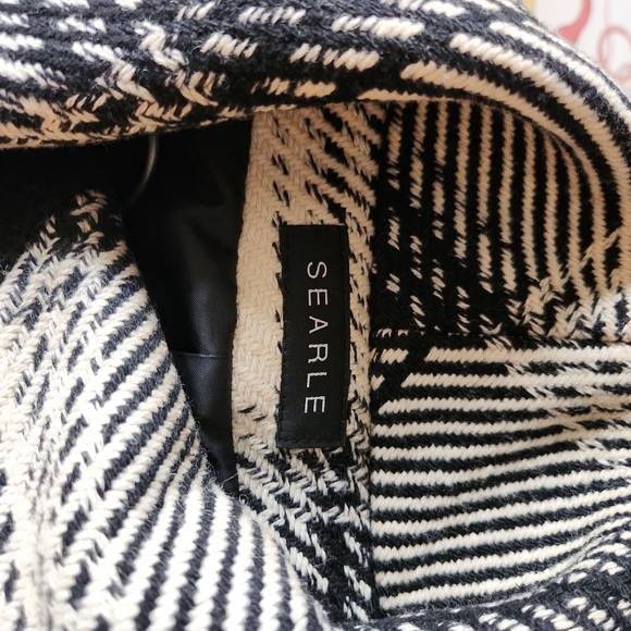 Searle Double Breasted Plaid Wool Coat- Size Small - Picture 5 of 8